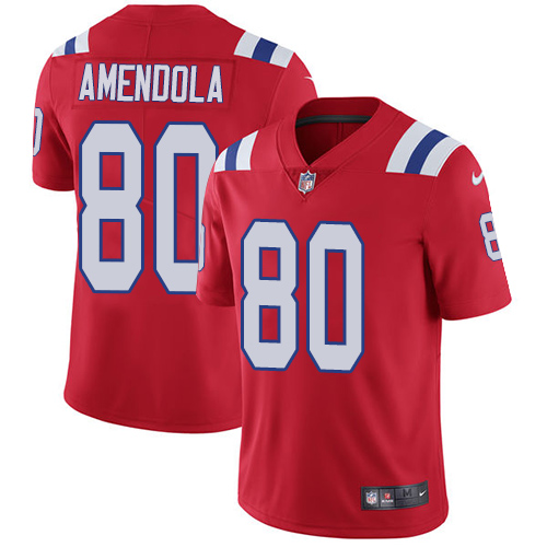 Nike Patriots #80 Danny Amendola Red Alternate Men's Stitched NFL Vapor Untouchable Limited Jersey